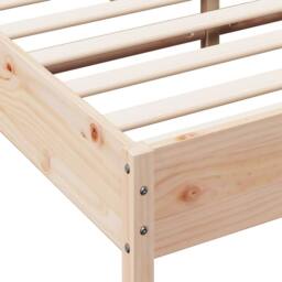 Berkfield Home Beautiful Bed Frame without Mattress 160x200 cm Solid Wood Pine in Light Tan - thumbnail 7