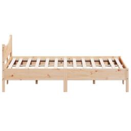 Berkfield Home Beautiful Bed Frame without Mattress 160x200 cm Solid Wood Pine in Light Tan - thumbnail 5