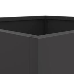 Berkfield Home Planters 2 pcs Black 42x40x39 cm Steel - Size: 42 x 40 x 39 cm - thumbnail 8