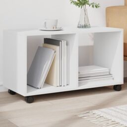 Berkfield Home vidaXL¬†Rolling¬†Cabinet¬†White 72x33x42.5 cm Engineered Wood in White - thumbnail 1