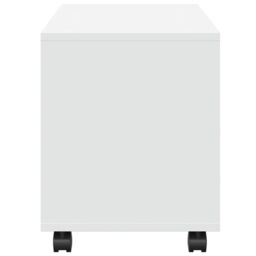 Berkfield Home vidaXL¬†Rolling¬†Cabinet¬†White 72x33x42.5 cm Engineered Wood in White - thumbnail 6