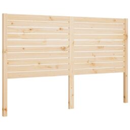 Berkfield Home Bed Headboard 141x4x100 cm Solid Wood Pine in Brown - Size: 141 x 4 x 100 cm - thumbnail 2