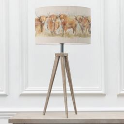 Voyage Maison Aratus Table Lamp With Highland Eva Lampshade in Grey - thumbnail 1
