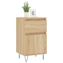 Berkfield Home Sideboard Sonoma Oak 40x35x70 cm Engineered Wood in Brown - Size: 40 x 35 x 70 cm - thumbnail 3