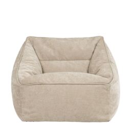 icon Natalia Chenille Adults Bean Bag Armchair, Large Beanbag Grey in Beige - Size: XL - thumbnail 4