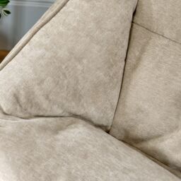 icon Natalia Chenille Adults Bean Bag Armchair, Large Beanbag Grey in Beige - Size: XL - thumbnail 6