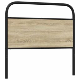 Berkfield Home Headboard Sonoma Oak 90 cm Steel & Engineered Wood in Brown - thumbnail 5