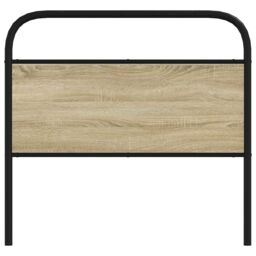 Berkfield Home Headboard Sonoma Oak 90 cm Steel & Engineered Wood in Brown - thumbnail 3