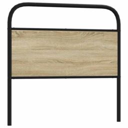 Berkfield Home Headboard Sonoma Oak 90 cm Steel & Engineered Wood in Brown - thumbnail 1