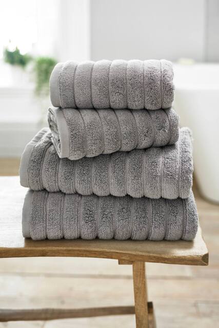 The Lyndon Company Premium Luxury Ribbleton Supersoft Cotton Bathroom Towels in Light Grey - image 1