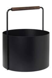 Blomus Ashi Wood Basket Medium - Brown Oak in Black - thumbnail 1