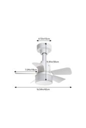 Living and Home Graceful LED Ceiling Fan Light in White - thumbnail 3