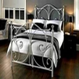 Havendro 4ft6 Double Bed - Black or White Luxury Metal Bed White - thumbnail 3