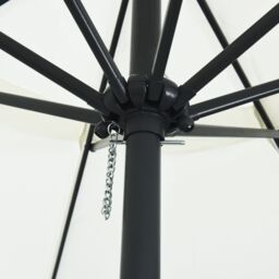 Berkfield Home Garden Umbrella 395x245 cm Sand White - thumbnail 4
