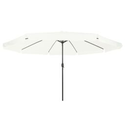 Berkfield Home Garden Umbrella 395x245 cm Sand White - thumbnail 3