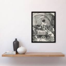 Artery8 Albrecht Durer Large Passion Series The Last Supper Framed Art Print in Grey - Size: A4 - thumbnail 2
