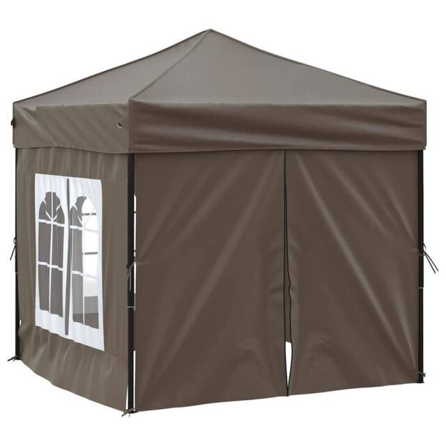 Berkfield Home Decorative Folding Party Tent with Sidewalls Taupe 2x2 m - image 1
