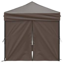 Berkfield Home Decorative Folding Party Tent with Sidewalls Taupe 2x2 m - thumbnail 4