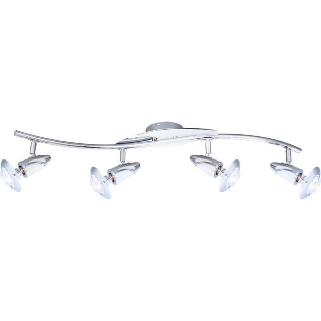 Netlighting Lord Ceiling Spotlight Bar Chrome 4x E14 in Grey - image 1