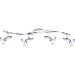 Netlighting Lord Ceiling Spotlight Bar Chrome 4x E14 in Grey