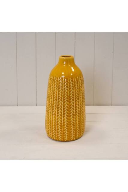 KDMD Yellow Classic Ceramic Vase - 29mm in Mustard - image 1