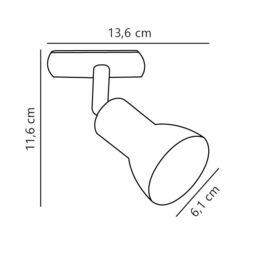 Nordlux Modern Indoor Track Spot Light White Metal GU10 Adjustable Head - Mains Powered, IP20 - thumbnail 4
