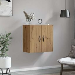 Berkfield Home Wall Cabinet Artisan oak 60 x 31 x 60 cm Engineered wood in Brown - thumbnail 4