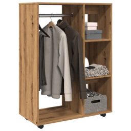 Berkfield Home Wardrobe Artisan Oak 80x40x110 cm Engineered Wood in Brown - Size: 80 x 40 x 110 cm - thumbnail 1