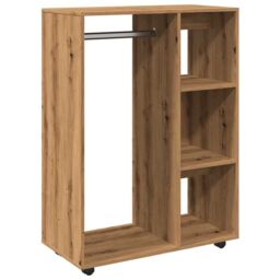 Berkfield Home Wardrobe Artisan Oak 80x40x110 cm Engineered Wood in Brown - Size: 80 x 40 x 110 cm - thumbnail 2