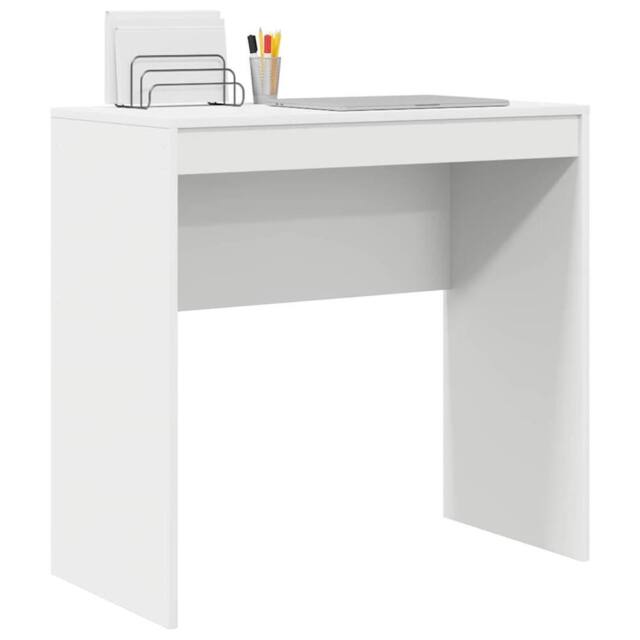 Berkfield Home White Writing Desk White MDF 80 x 40 x 76 cm Simple Writing Desk - image 1