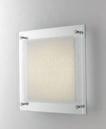 Netlighting JOYCE LED Patterned Glass Ceiling Light White 2100lm 4000K 42x42cm - Size: 42x42 cm - thumbnail 2