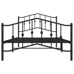 Berkfield Home Metal Bed Frame with Headboard & Footboard Black 100x200 cm - thumbnail 5