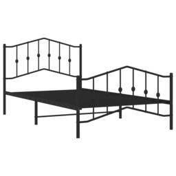 Berkfield Home Metal Bed Frame with Headboard & Footboard Black 100x200 cm - thumbnail 4