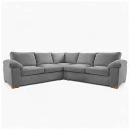 SNUG FURNITURE BIRMINGHAM LTD Riva Amalfi Jumbo Cord Large Corner - 5 Seater Large Corner Sofa in Grey
