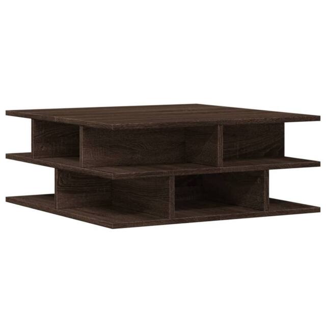 Berkfield Home Coffee Table Brown Oak 70x70x29 cm Engineered Wood - Size: 70 x 70 x 29 cm - image 1