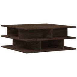 Berkfield Home Coffee Table Brown Oak 70x70x29 cm Engineered Wood - Size: 70 x 70 x 29 cm - thumbnail 7