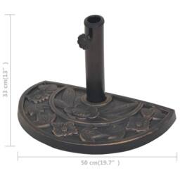 Berkfield Home Parasol Base Resin Half Round Bronze 9 kg - thumbnail 8
