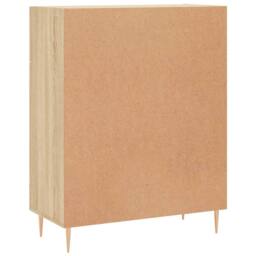 Berkfield Home Sideboard Sonoma Oak 69.5x34x90 cm Engineered Wood in Light Oak - thumbnail 8