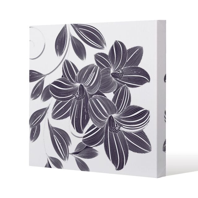 Benjamin Tate Design Orchids (Canvas Print) / 77 x 77 x 4cm in Natural - Size: 77 x 77 x 4 cm - image 1