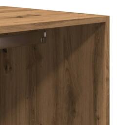 Berkfield Home Wardrobe Artisian Oak 80x50x200 cm Engineered Wood in Brown - Size: 80 x 50 x 200 cm - thumbnail 8