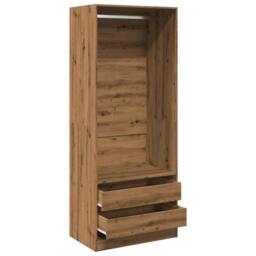 Berkfield Home Wardrobe Artisian Oak 80x50x200 cm Engineered Wood in Brown - Size: 80 x 50 x 200 cm - thumbnail 5