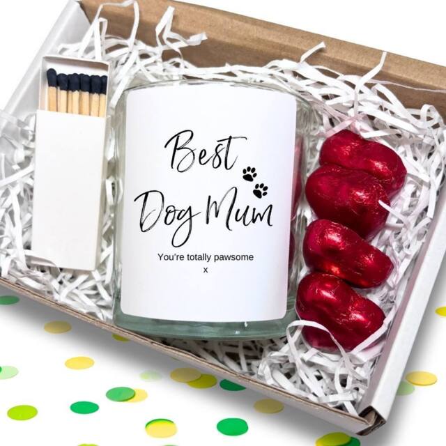 Aye Do Gifts Women's Best Dog Mum Candle Gift Set in White - image 1