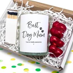 Aye Do Gifts Women's Best Dog Mum Candle Gift Set in White - thumbnail 1