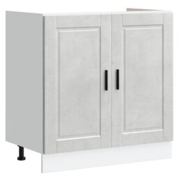 "Berkfield Home Sink Base Cabinet¬†""Porto"" with Sink Concrete Grey 80x46x84, 5 cm¬†Engineered Wood" - thumbnail 4