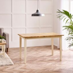 FurnitureboxUK Salcombe Large Rectangular Wooden Table & 6 Whitby Dining Chairs in Brown - thumbnail 3