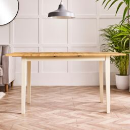 FurnitureboxUK Salcombe Large Rectangular Wooden Table & 6 Whitby Dining Chairs in Brown - thumbnail 4