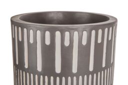 Orsina Darnell Large Black & White Finish Planter - thumbnail 2