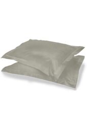 Appletree 'Premium 200TC Plain Dye' Hotel Quality 100% Percale Cotton Oxford Pillowcases (Pair) in Silver - Size: Standard Pillow Case - thumbnail 2