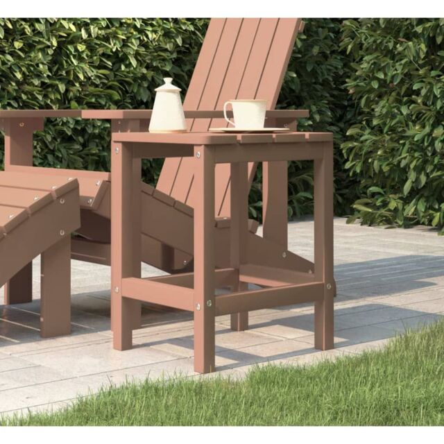 Berkfield Home Garden Adirondack Table Brown 38x38x46 cm HDPE - Size: 38 x 38 x 46 cm - image 1
