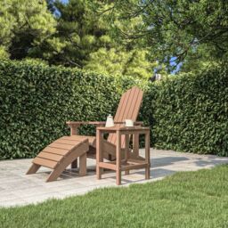 Berkfield Home Garden Adirondack Table Brown 38x38x46 cm HDPE - Size: 38 x 38 x 46 cm - thumbnail 3